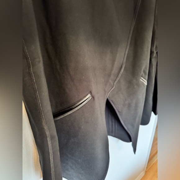 NEW Spanx Drape Front Jacket Black Faux Leather 3X Plus Stretch NWT - Picture 8 of 12